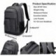 JANSBEN Impermeable Mochila Portatil Mujer Hombre,Mochilas Escolares Juveniles con USB Puerta hasta 15.6 Pulgadas Uni Casual 