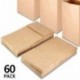 60 pcs Bolsas de Papel Kraft con Base, Rymall Bolsas de Papel Kraft para Alimentos Ideal para Bolsas de Regalo, Bolsas de Fie