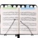 Geshiglobal - Carpeta de notas de piano con clip para música, archivador de papelería, herramienta instrumental, verde