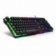 EMPIRE GAMING Teclado de PC Empire K300 QWERTY– 105 Teclas Semi-mecánicas con 19 Teclas Anti-gosthing 12 accesos directos Mul