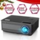 Proyectores, WiMiUS P18 4000 Lúmenes 5.8" LCD Proyector de Video con 200" Pantalla, Soporta Full HD 1080P, Contraste 4000:1, 