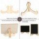 Mini pizarra,GikPal 20 Pack pizarra pequeña de madera,Rectángulo pequeño lugar tarjetas con soporte de caballete,Los carteles