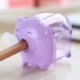 JUNGEN Sacapuntas de Doble Agujero con Depósito Kawaii Cartoon Diseño de Cerdo para Escuela, Colores surtidos, 1 unidad
