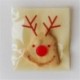 Emorias 100 Pcs Alce de Navidad Papel de Caramelo Galletas Bolsa de Celofán Lindo Decoración Caja de Regalo Adhesivo