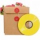 CD DVD Mangas de papel Kraft Sobre CD Embalaje Bolsa de papel CD Cubierta de papel Paquete de DVD Funda Hebilla roja 