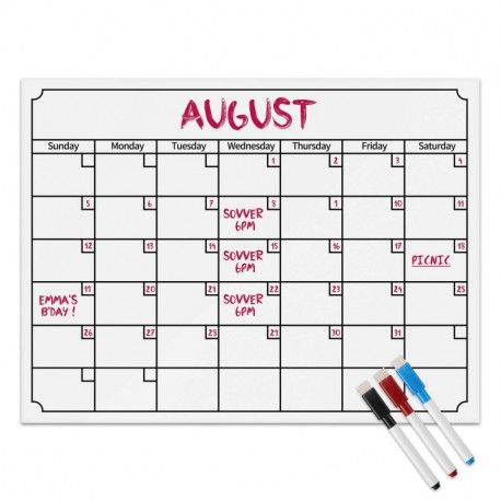 Frontoppy Calendario Magnético Mensual, Recordatorio Semanal y Semanal del Organizador o Evento con 3 Marcadores de Colores M