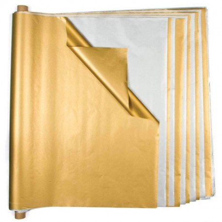 Baker Ross Papel Seda Dorado y Plateado Pack de 20 para Manualidades y Decoraciones navideñas Infantiles