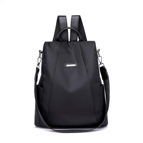 Toamen Mochila De Viaje Para Mujer Bolsa De Viaje Mochila Antirrobo De Tela Oxford Negro 