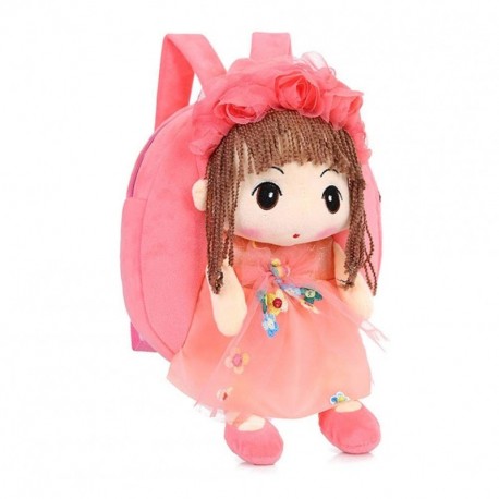 Niños Mochilas suave peluche con bonitas Doll juguete Forma de dibujos animados Mini Funda Guardería Infantil para pequeñas n