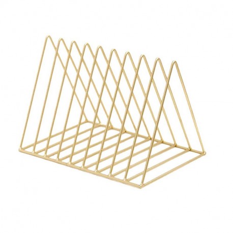 Scrox 1x Revistero Vertical Fabricado en Metal Revistero Decorativo Estantería para Cuarto de baño, Oficina, recibidor Oro 