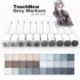 Touchnew - Rotulador gráfico para dibujo 6/12/30 tonos gris , color gris, color 6 Blue Grey