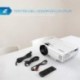 Proyector Crosstour Mini LED, de Cine en casa Full HD 1080P Lampara con 55.000 Horas de Uso, Compatible con HDMI/USB/Tarjeta 