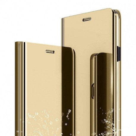 Funda Xiaomi Redmi Note 4, Flip Tapa Libro Carcasa - Modelo Fecha y Espejo Brillante tirón del Duro Case,Espejo Soporte Plega