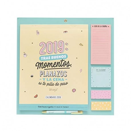 Mr. Wonderful - Calendario magnético para nevera año 2019