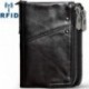 Billetera Hombre Cuero con Monedero Bloqueo RFID Carteras Hombre Piel con Cremallera & 10 Ranuras para Tarjetas, Cartera Tarj