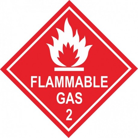Etiqueta - Seguridad - Advertencia - Etiquetas de sustancias peligrosas Signo de seguridad de gases inflamables - 10x10cm