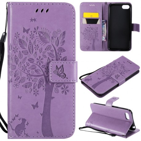 HopMore Funda Huawei Y5 2018 Interior Silicona Cuero con tapa 360 Protección Billetera Motif Bonita Resistente Antigolpes Car