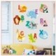 JUNGEN Pegatinas de Pared Dibujos Animados de Animales ABC Educación de la Primera Infancia Mural Arte Etiqueta Decorativa pa