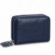 Tarjetero Cartera Crédito, Tarjeteros para Tarjetas de Credito Mujer Hombre Piel Carteras de Mujer Hombre Azul 