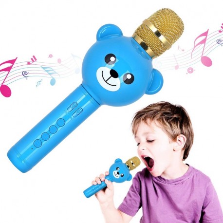 Inalámbrico Micrófono Karaoke para niños con Altavoz, Yunbaoit Micrófono Mano Profesional Karaoke Compatible con iPhone/Andro