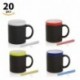 Tazas Pizarra para colorear con tiza, en caja de regalo Varios Colores, Lote 20 