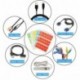 BUZIFU 10 Hojas de Etiquetas de Cables, 300pcs Etiquetas Adhesivas Impermeable, Imprimir o Rotulador, 5 Variedad de Colores p