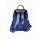 Mochila mujer casual azul oscura de terciopelo, mochilas de vestir vintage y de moda, Bolsos Mambo