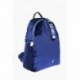 Mochila mujer casual azul oscura de terciopelo, mochilas de vestir vintage y de moda, Bolsos Mambo