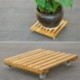 cheerfulus Plataforma Cuadrada de Madera Caddy Dolly con Ruedas Ruedas de Bloqueo para Servicio Pesado Soporte de Planta de j