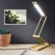 kwmobile Lámparas LED para mesa de noche de aluminio - Lámpara de pie con batería y cable MicroUSB - Flexo de cabeza giratori