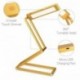 kwmobile Lámparas LED para mesa de noche de aluminio - Lámpara de pie con batería y cable MicroUSB - Flexo de cabeza giratori