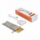 kwmobile Lámparas LED para mesa de noche de aluminio - Lámpara de pie con batería y cable MicroUSB - Flexo de cabeza giratori