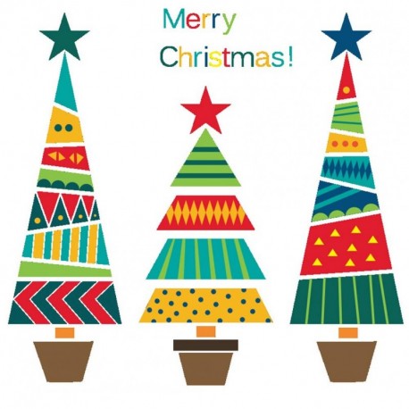 Ruikey Etiqueta de la Pared del árbol de Navidad Vinilo Pegatinas Decorativas etiqueta de la ventana de navidad Arbol de Navi