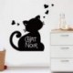 Vinilo Amor gato dibujos animados pizarra pegatinas Kids Room Classroom impermeable extraíble decoración del hogar pegatinas 