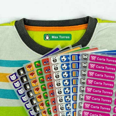 Etiquetas termoadhesivas para marcar la ropa de los niños Stikets® 48 unidades Verde 