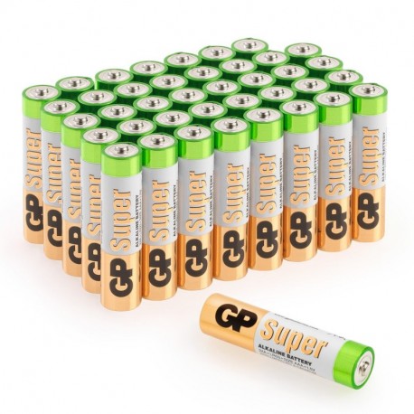 GP Batteries - Pack de 40 Pilas AAA Alcalinas | Capacidad y duración excepcional | 1,5V LR03 - Micro - MX2400-24A - AM4