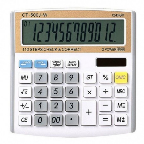 Calculadora Solar, calculadora electrónica Digital de 12 dígitos, calculadora de Escritorio para Oficina/Escuela / Tienda