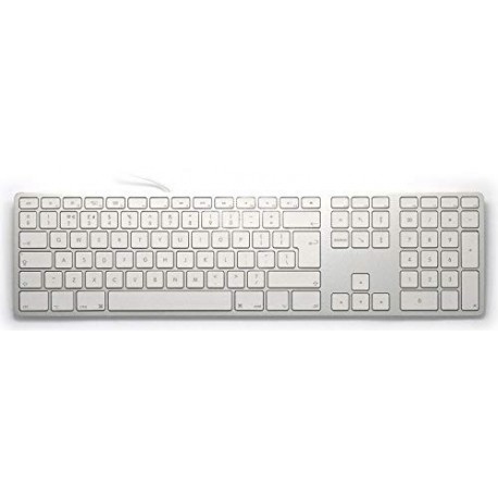 Matias fk318s de UK Aluminio avanzadas USB Teclado/Keyboard para Apple Mac OS | QWERTY | UK Layout | con reaktionsschnellen T