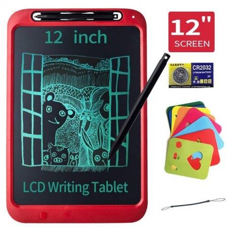 NOBES Tableta de Escritura LCD 12 Inch, LCD Tablero de Dibujo Gráfica, Pizarra Magica para niños, Juguetes Educativo, Mensaje