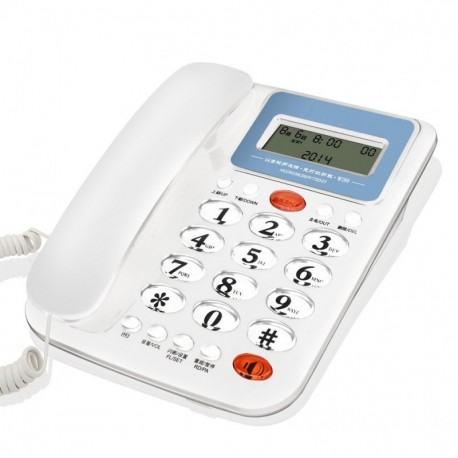 GAODUZI Teléfono Fijo de la Oficina Teléfono de la casa Identificación de Llamada de Interfaz Dual sin batería Fija Color : 