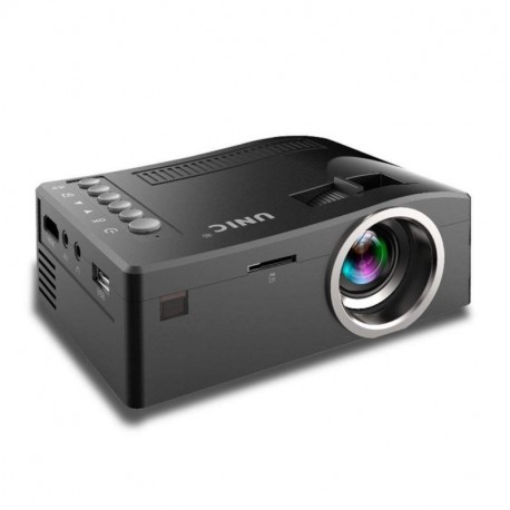 Juzie Mini proyector portátil Multimedia Full HD, Soporte HDMI VGA USB AV SD Conectado con TV portátil para Movie Party, Negr