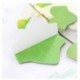 Sipliv notas adhesivas creativa de bloc de notas empaquetar individualmente notas autoadhesivas conjunto de 6 - verde hoja de