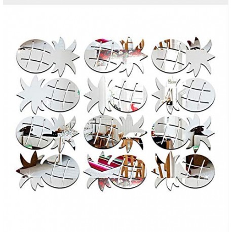Ljtao Piña Barata En Forma De Acrílico Etiqueta De La Pared Diy Espejo Decorativo S Para Sala De Estar Dormitorio Papel De Ar