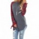 Linlink_Abrigo de Mujer Temporada de otoño e Invierno La Moda Casual Plaid Manga Larga Jersey Blusa Camisas Sudadera