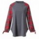 Linlink_Abrigo de Mujer Temporada de otoño e Invierno La Moda Casual Plaid Manga Larga Jersey Blusa Camisas Sudadera