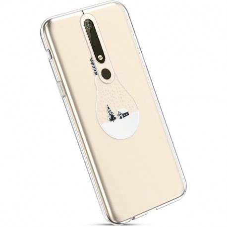 YSIMEE para Fundas Nokia 6.1 2018 Estuches,Fundas Transparente Silicona Goma Suave Ultra Fina Delgado Gel Bumper TPU Goma Pro