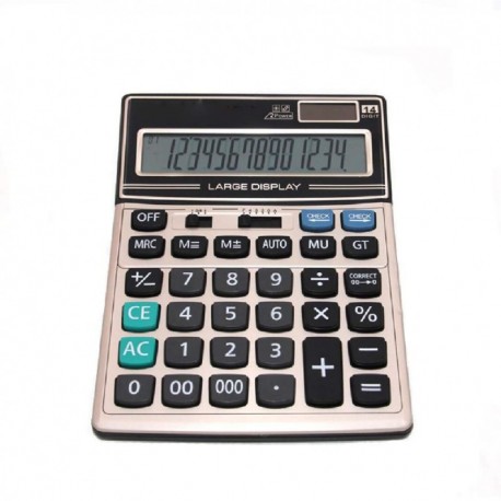 LWY Calculadora de Escritorio de función estándar, calculadora de Pantalla de Escritorio, Controlador de energía Dual para Us