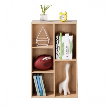 LQQFFEstantes de la casa, Sala de Estar Librería Gabinete de Almacenamiento Rectangular Dormitorio de Madera Armario Cinco ta