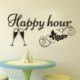 hjcmhjc Cocina Pizarra Calcomanía Hora Feliz Uva Copas De Vino Decoración Pizarra Extraíble Etiqueta De Pared De Vinilo Imper